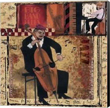 Framed Jazz Cello - Mini Print