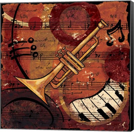 Framed Jazz Music II - Mini Print