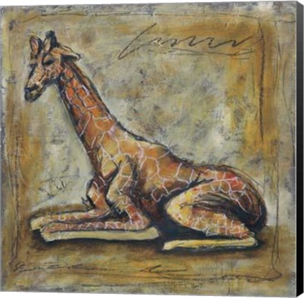 Framed Safari Giraffe Print