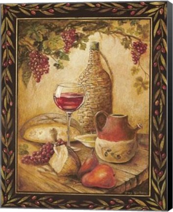 Framed Tuscan Table - Chianti Print