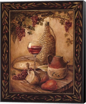 Framed Tuscan Table - Chianti - Mini Print