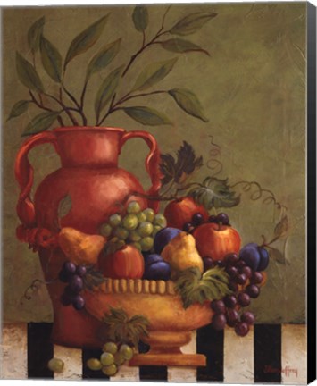 Framed Fresco Fruit I - Mini Print