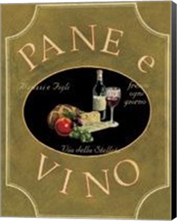 Framed Pane E Vino Print
