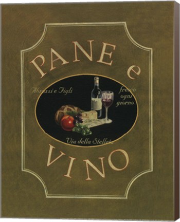Framed Pane E Vino - Mini Print