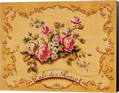 Framed Cafe Des Roses - Mini Print