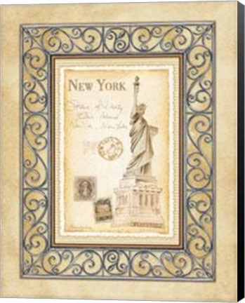 Framed New York Postcard Print