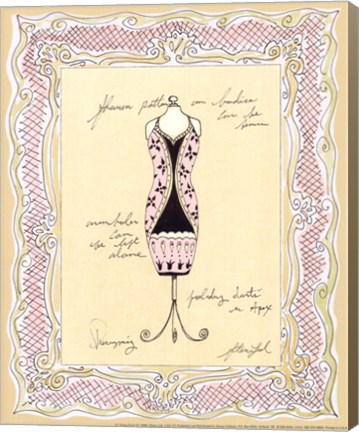 Framed Dress Form III Print
