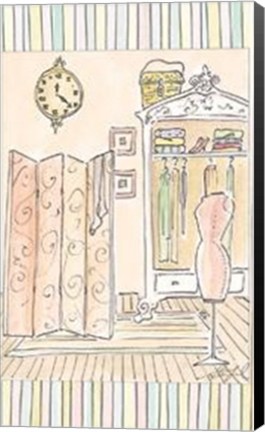 Framed Powder Room II Print