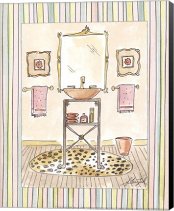 Framed Powder Room III Print