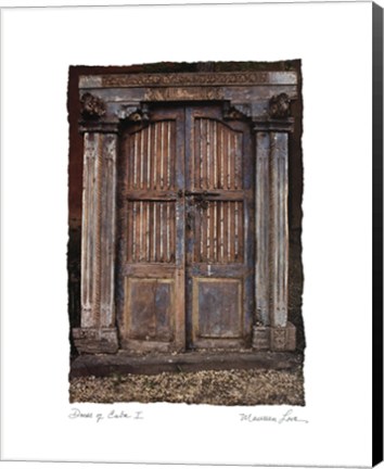 Framed Doors Of Cuba I Print