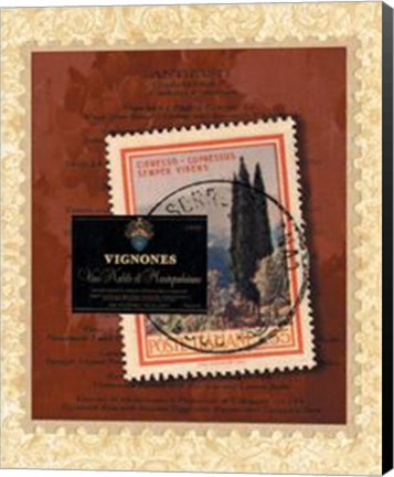 Framed Italian Menu Print