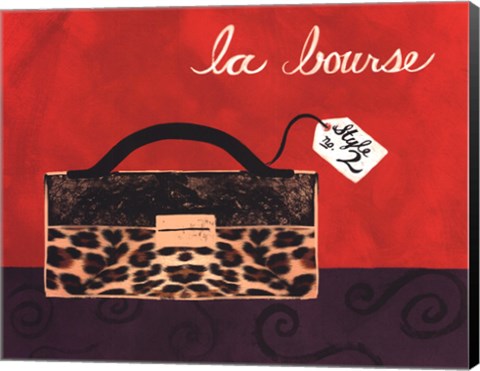 Framed Leopard Handbag I Print
