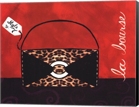 Framed Leopard Handbag II Print