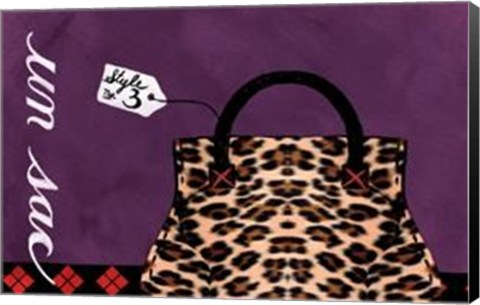 Framed Leopard Handbag III Print