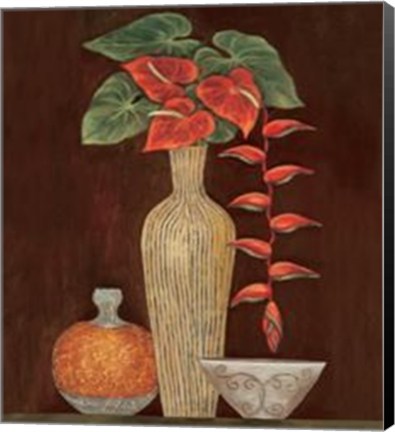 Framed Red Anthuriums Print