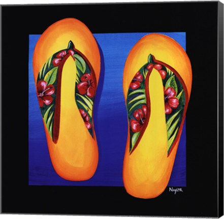 Framed Hawaii Thongs Print