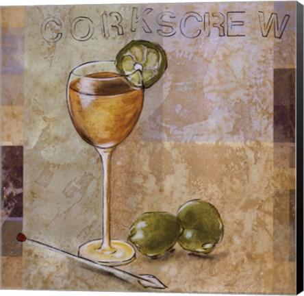 Framed Corkscrew Print