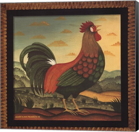 Framed Rooster Print