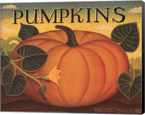 Framed Pumpkins Print