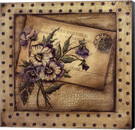 Framed Paris Pansies Print