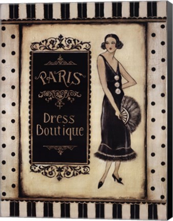 Framed Paris Dress Boutique Print
