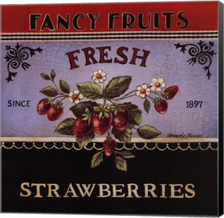 Framed Fresh Strawberries Print