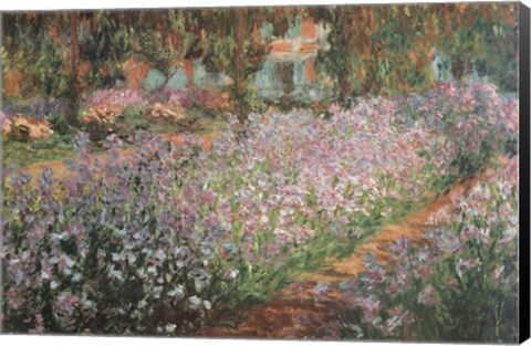 Framed Artist's Garden At Giverny, 1900 Print