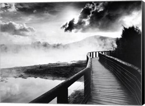 Framed Walkway Over The Lake Print