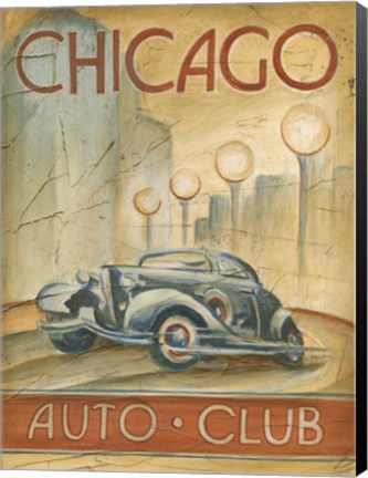 Framed Chicago Auto Club Print