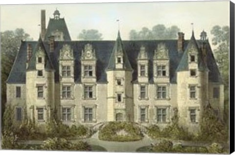 Framed Petite French Chateaux III Print