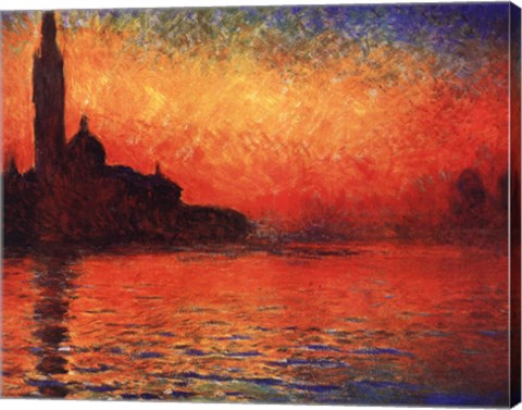 Framed San Giorgio Maggiore at Twilight (Dusk in Venice), c.1908 Print