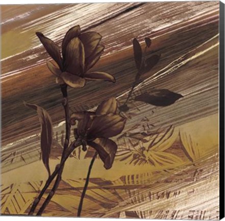 Framed Fleurs D&#39;or II Print