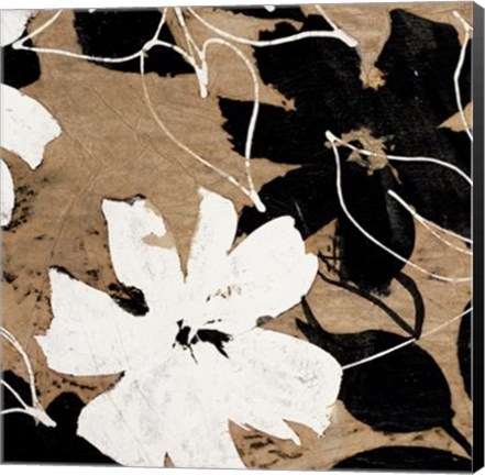 Framed Fleurs II Print