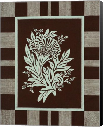 Framed Aqua Elegance I Print