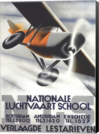 Framed Nationale Luchtvaart School Print