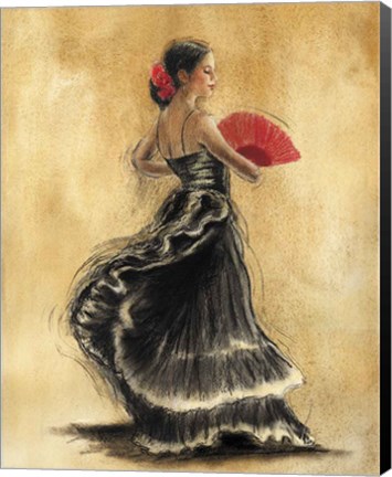 Framed Flamenco Dancer II Print