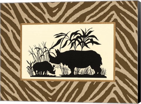 Framed Serengeti Silhouette II Print