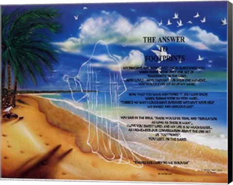 Framed Answer To Footprints (Shadow) (Mini) Print