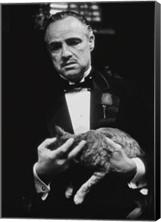 Framed Godfather (Brando and Cat) Print