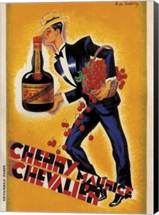 Framed Cherry Maurice Chevalier Print