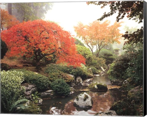 Framed Japanese Garden I Print
