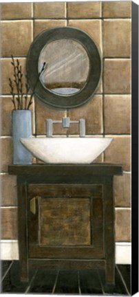 Framed Modern Bath Panel III Print