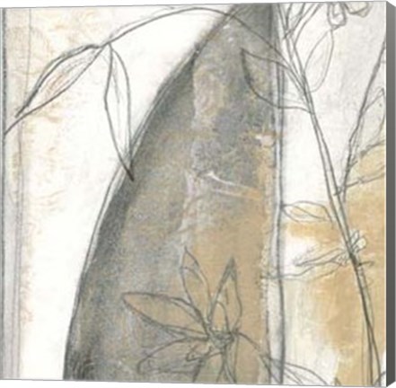 Framed Neutral Garden Abstract III Print