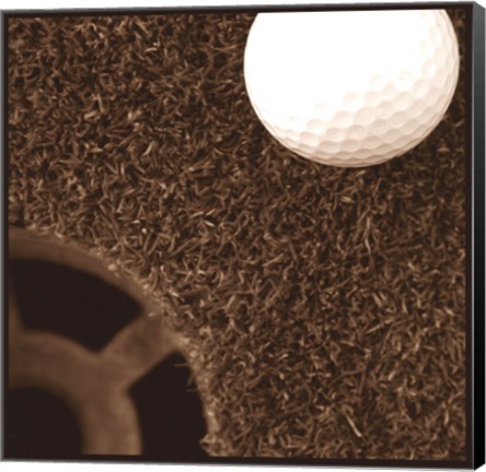 Framed Sepia Golf Ball Study II Print