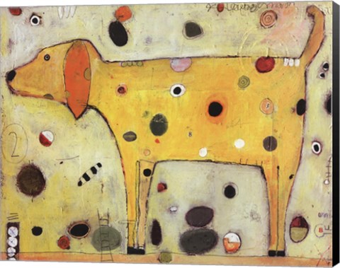 Framed Yellow Dog Print