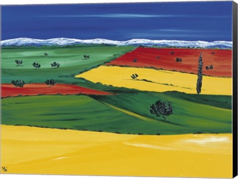 Framed Les Alpilles Print