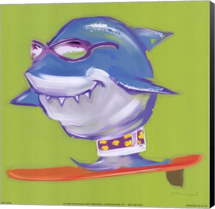 Framed Cruzin&#39; Shark Print