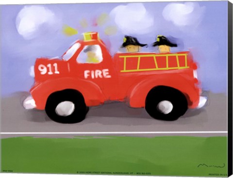 Framed Fire Truck Print