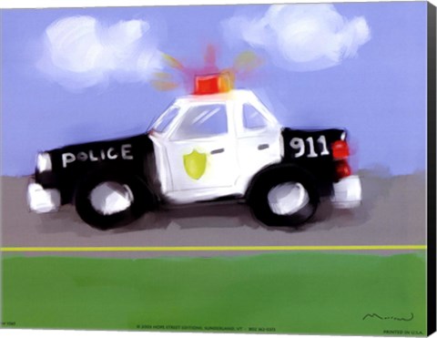 Framed Police Car Print