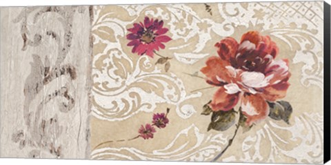 Framed Fleurs Neoclassique I Print
